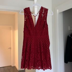 NWT Free people red lace mini